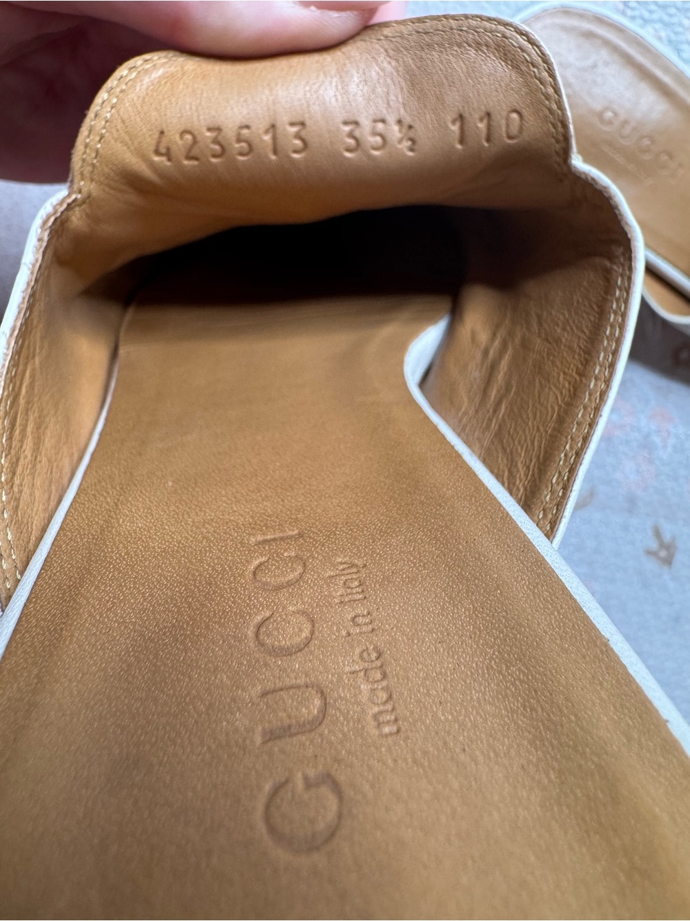 Gucci Off-White Leather Horsebit Backless Mules - Picture 3 of 4
